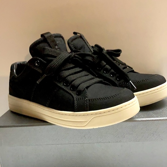 PRADA New! Fabric Nylon Leather Vintage Gabardine Sneakers Size 36 1/2 - Picture 13 of 13